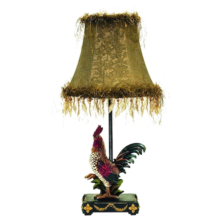 Petite Rooster 19'' High 1-Light Table Lamp - Multicolor